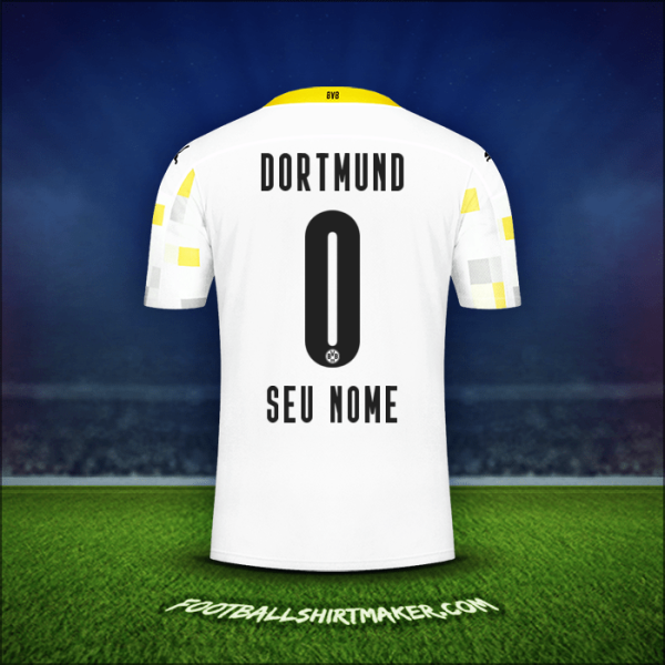 Camisa Borussia Dortmund 2020/21 Terceira -  seu nome - 0