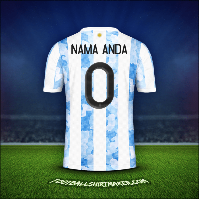 Jersey Argentina 2021 -  nama anda - 0