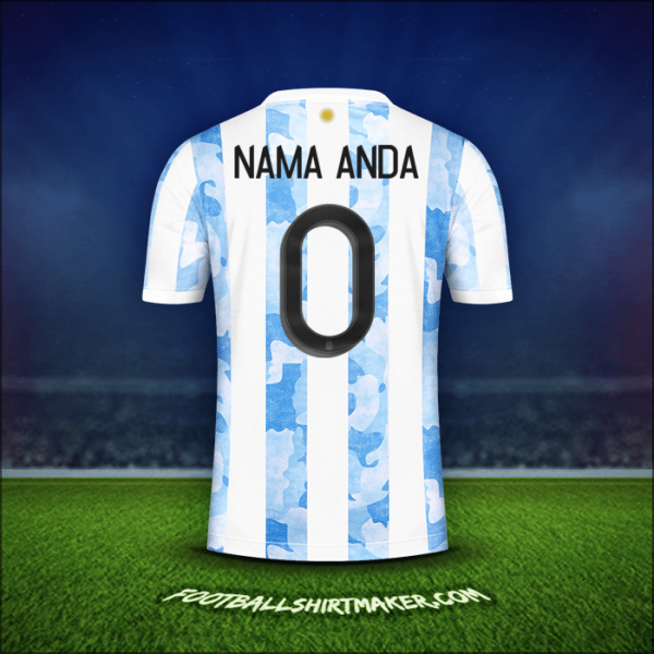 Jersey Argentina 2021 -  nama anda - 0