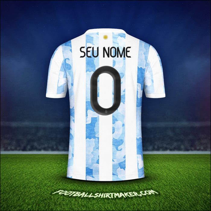 Camisa Argentina 2021 -  seu nome - 0