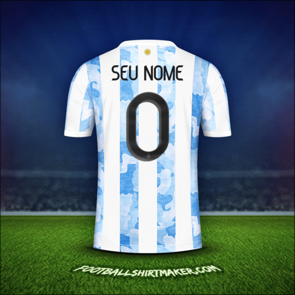 Camisa Argentina 2021 -  seu nome - 0
