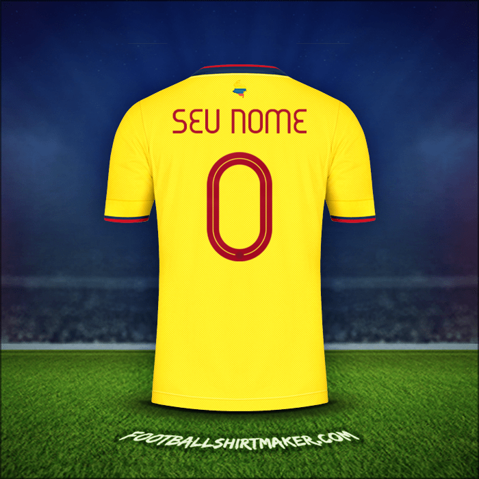 Camisa Colômbia 2021 -  seu nome - 0