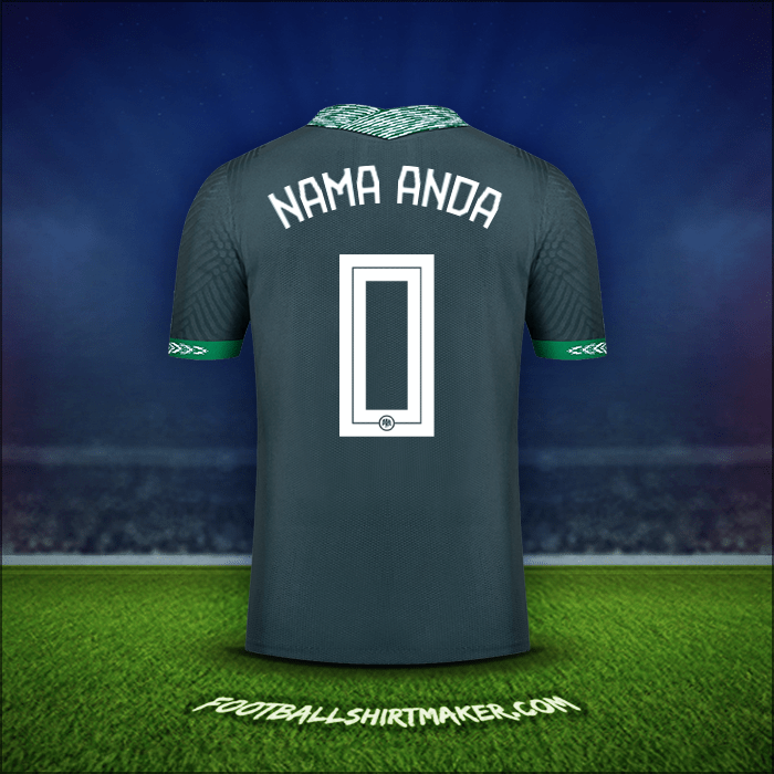 Jersey Nigeria 2020/21 Alternatif -  nama anda - 0