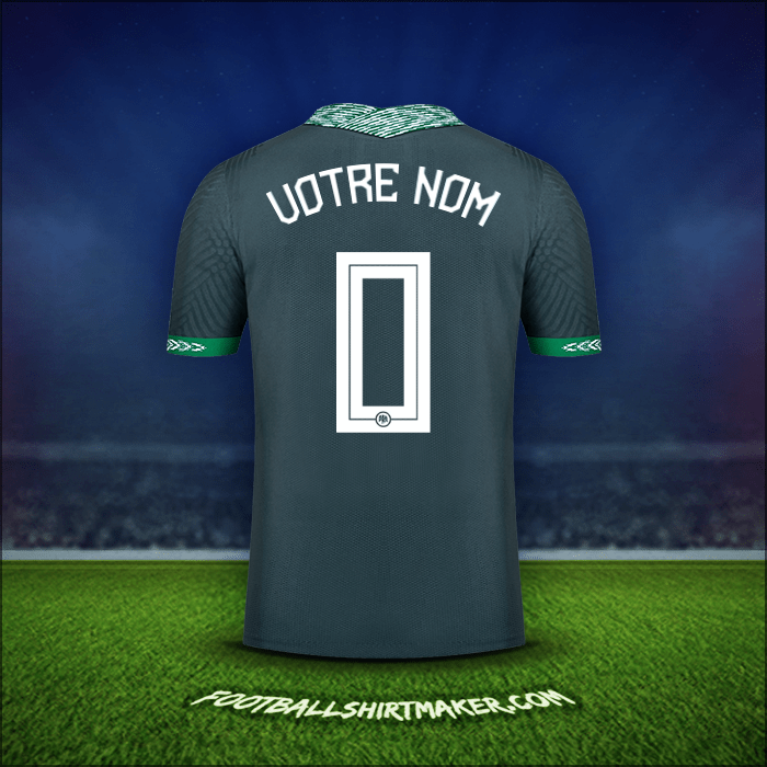 Maillot Nigéria 2020/21 Extérieur -  votre nom - 0