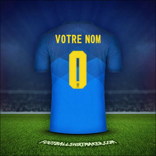 Maillot Brésil 2020/21 Extérieur -  votre nom - 0