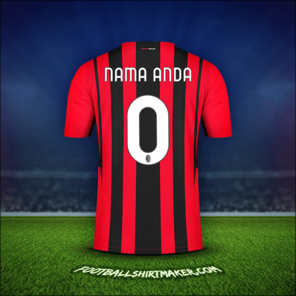 Jersey AC Milan 2021/2022 -  nama anda - 0