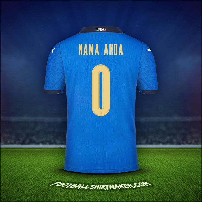 Jersey Italia 2020/2021 -  nama anda - 0