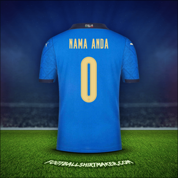 Jersey Italia 2020/2021 -  nama anda - 0