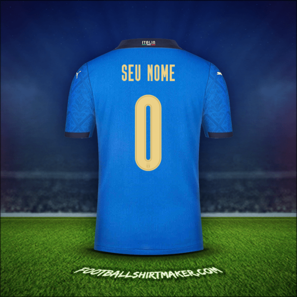Camisa Itália 2020/2021 -  seu nome - 0