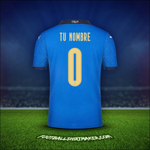 Camiseta Italia 2020/2021 -  tu nombre - 0