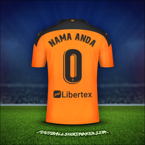 Jersey Valencia CF 2020/21 Alternatif -  nama anda - 0