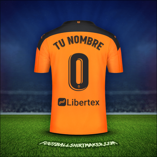 Jersey Valencia CF 2020/21 Visita -  tu nombre - 0