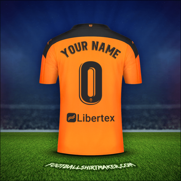 Jersey Valencia CF 2020/21 Away -  your name - 0