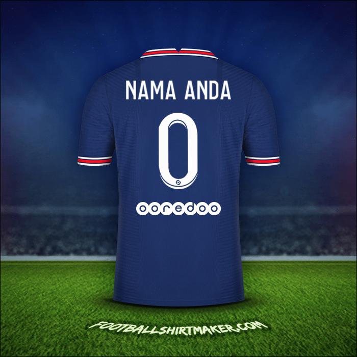 Jersey Paris Saint Germain 2021/2022 -  nama anda - 0