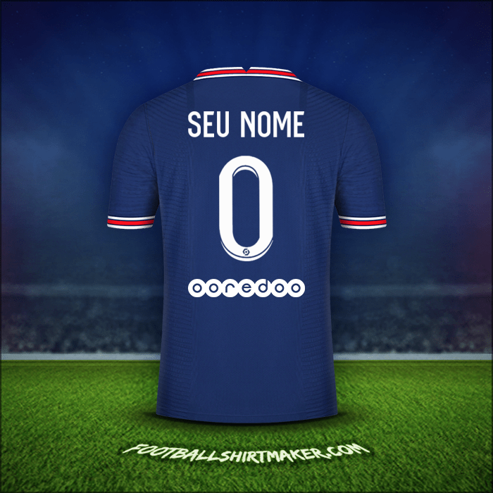 Camisa Paris Saint Germain 2021/2022 -  seu nome - 0