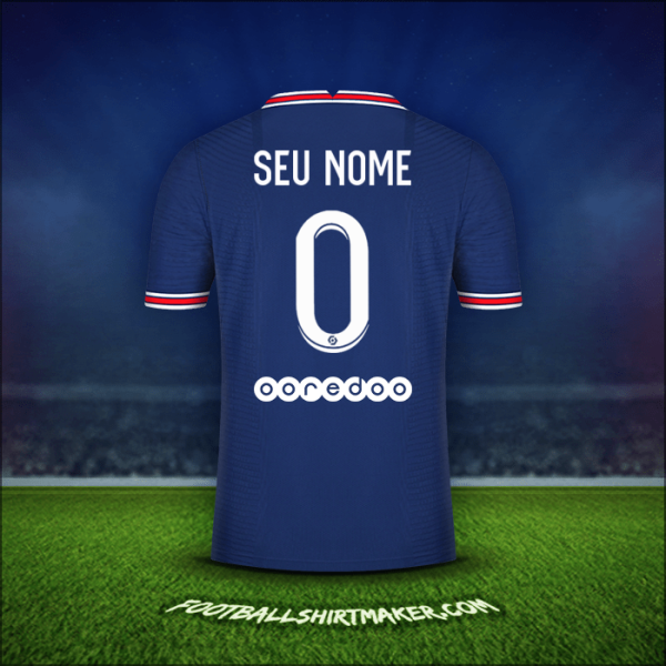 Camisa Paris Saint Germain 2021/2022 -  seu nome - 0