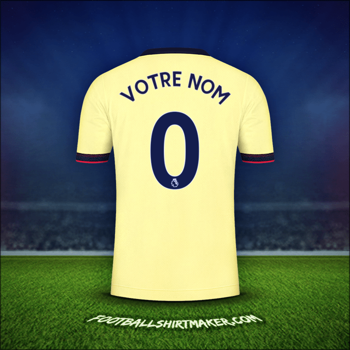 Maillot Arsenal 2021/2022 Extérieur -  votre nom - 0