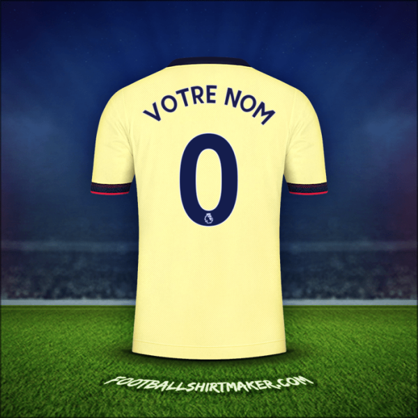 Maillot Arsenal 2021/2022 Extérieur -  votre nom - 0