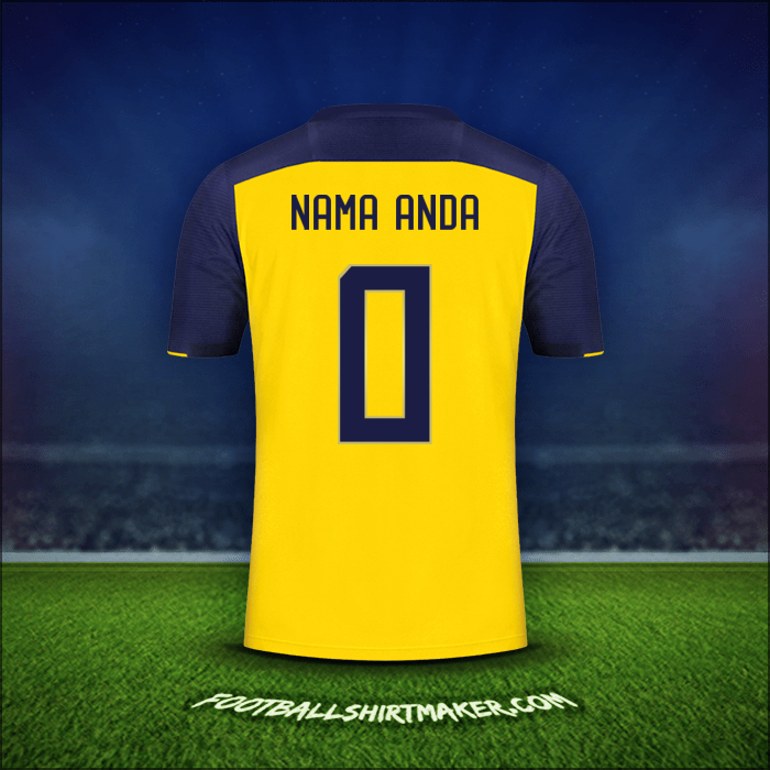 Jersey Ekuador 2020/22 -  nama anda - 0