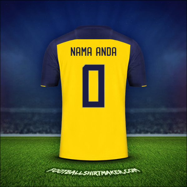 Jersey Ekuador 2020/22 -  nama anda - 0
