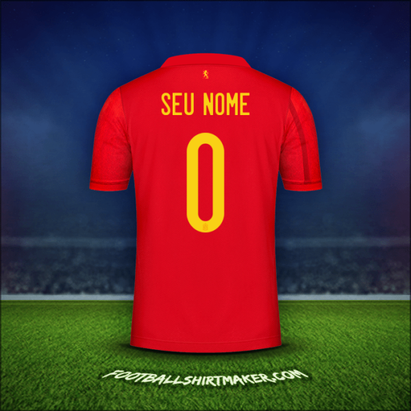Camisa Espanha 2020/2021 -  seu nome - 0