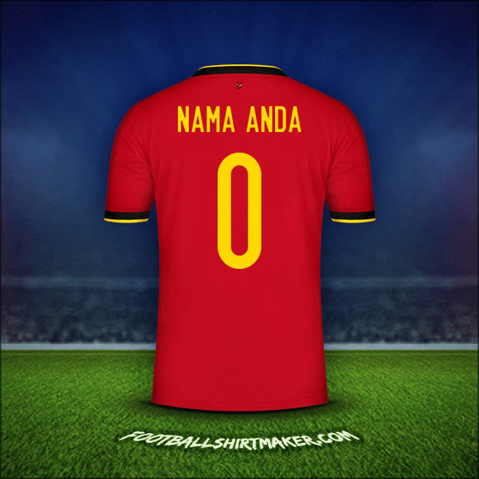 Jersey Belgia 2020/2021 -  nama anda - 0