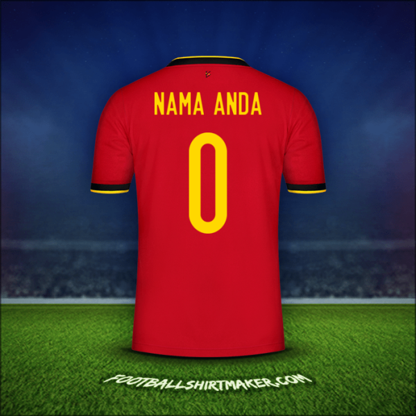 Jersey Belgia 2020/2021 -  nama anda - 0