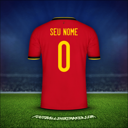 Camisa Bélgica 2020/2021 -  seu nome - 0