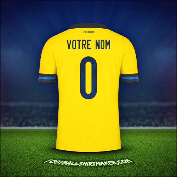 Maillot Suède 2020/2021 -  votre nom - 0