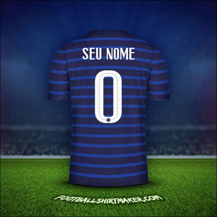 Camisa França 2020/2021 -  seu nome - 0