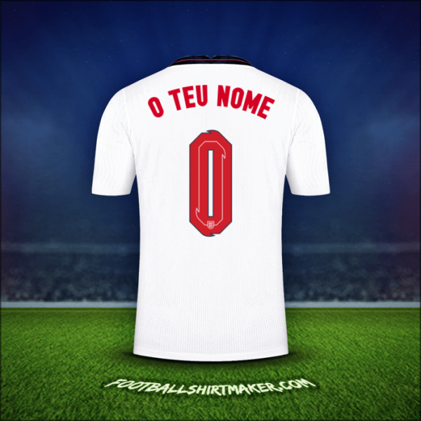Camisola Inglaterra 2020/2021 -  o teu nome - 0