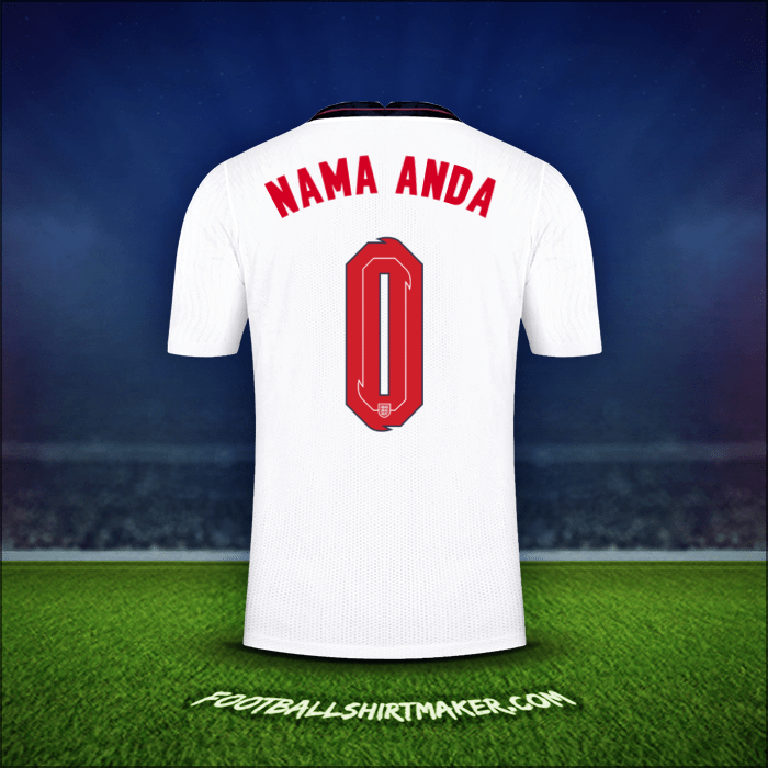 Jersey Inggris 2020/2021 -  nama anda - 0