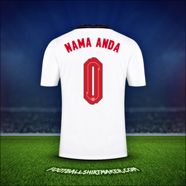 Jersey Inggris 2020/2021 -  nama anda - 0