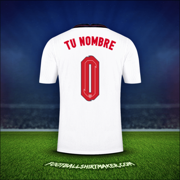 Camiseta Inglaterra 2020/2021 -  tu nombre - 0