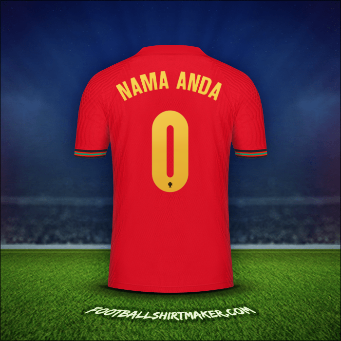 Jersey Portugal 2020/2021 -  nama anda - 0