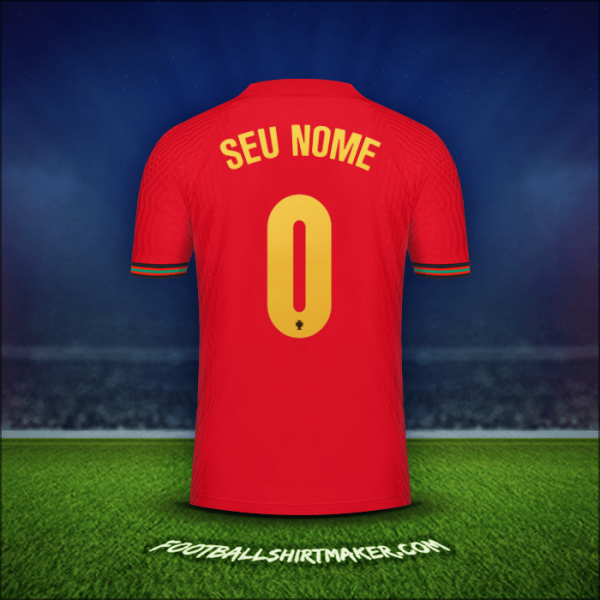 Camisa Portugal 2020/2021 -  seu nome - 0