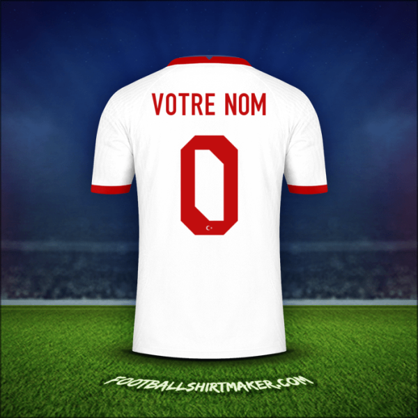 Maillot Turquie 2020/2021 -  votre nom - 0