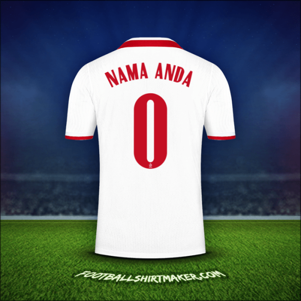 Jersey Polandia 2020/2021 -  nama anda - 0