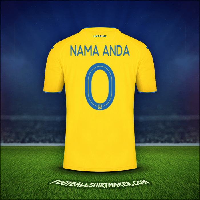 Jersey Ukraina 2020 -  nama anda - 0
