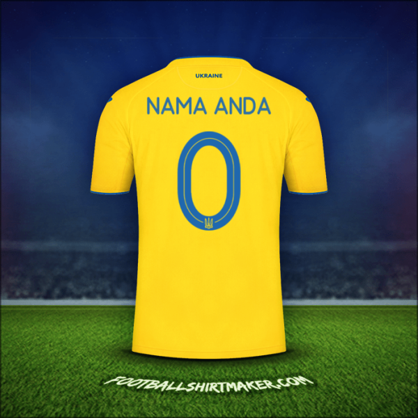 Jersey Ukraina 2020 -  nama anda - 0