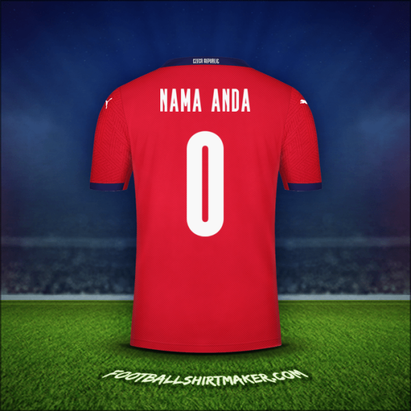 Jersey Republik Ceko 2020/2021 -  nama anda - 0