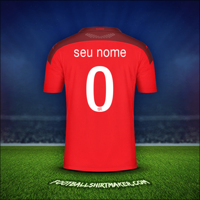 Camisa Suíça 2020/2021 -  seu nome - 0
