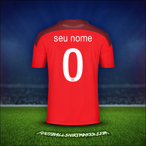 Camisa Suíça 2020/2021 -  seu nome - 0