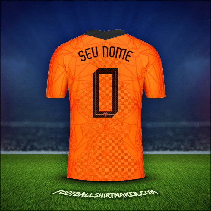 Camisa Países Baixos 2020/2021 -  seu nome - 0