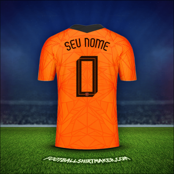 Camisa Países Baixos 2020/2021 -  seu nome - 0
