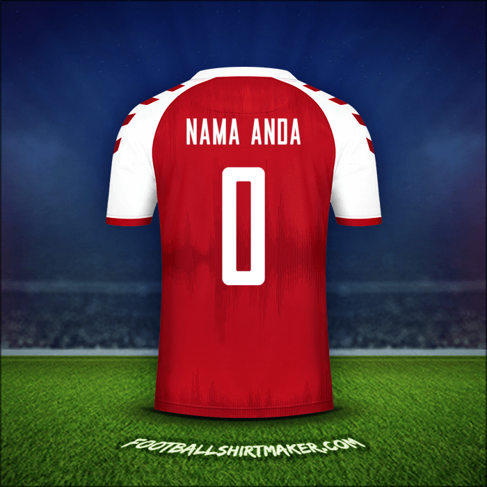 Jersey Denmark 2021 -  nama anda - 0