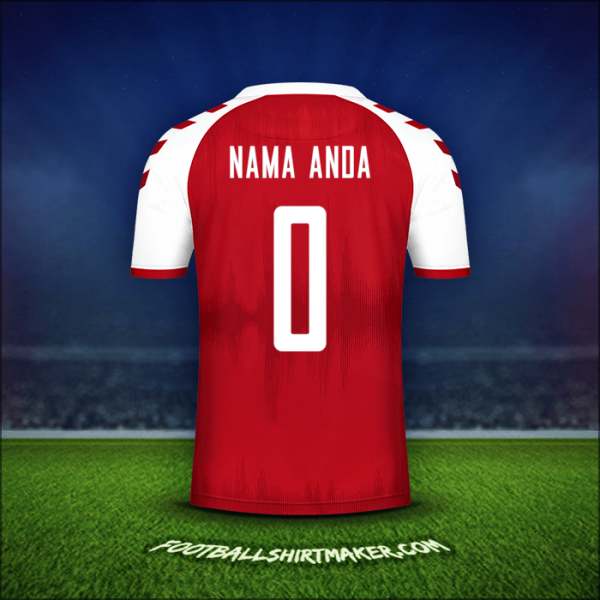 Jersey Denmark 2021 -  nama anda - 0