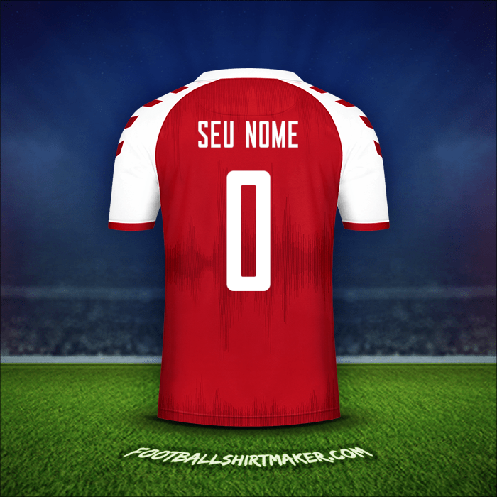 Camisa Dinamarca 2021 -  seu nome - 0