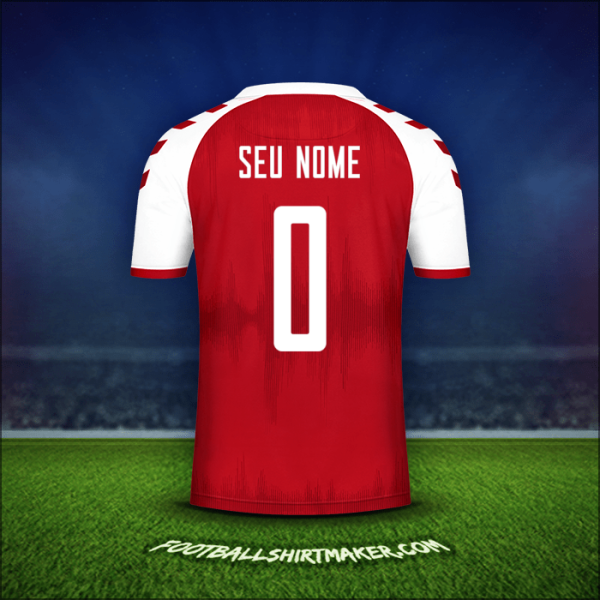 Camisa Dinamarca 2021 -  seu nome - 0
