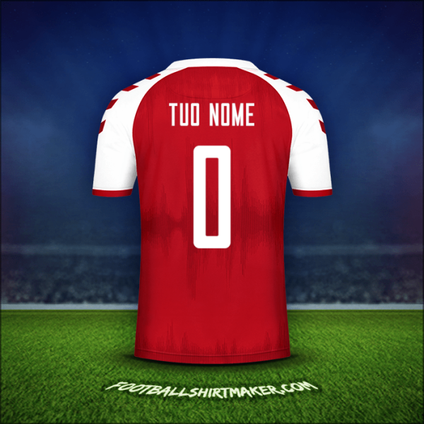 Maglia Danimarca 2021 -  tuo nome - 0